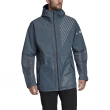 adidas Rain Jacket/ Transition Jacket TERREX 3L Zupahike Blue Grey Men